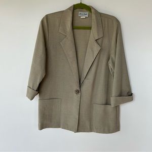 Joanna Sport Vintage Ladies Large Casual Blazer Suit Jacket Lightweight